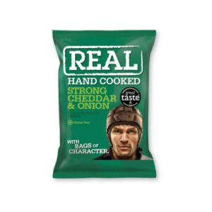 REAL Strong Cheddar & Onion Crisps