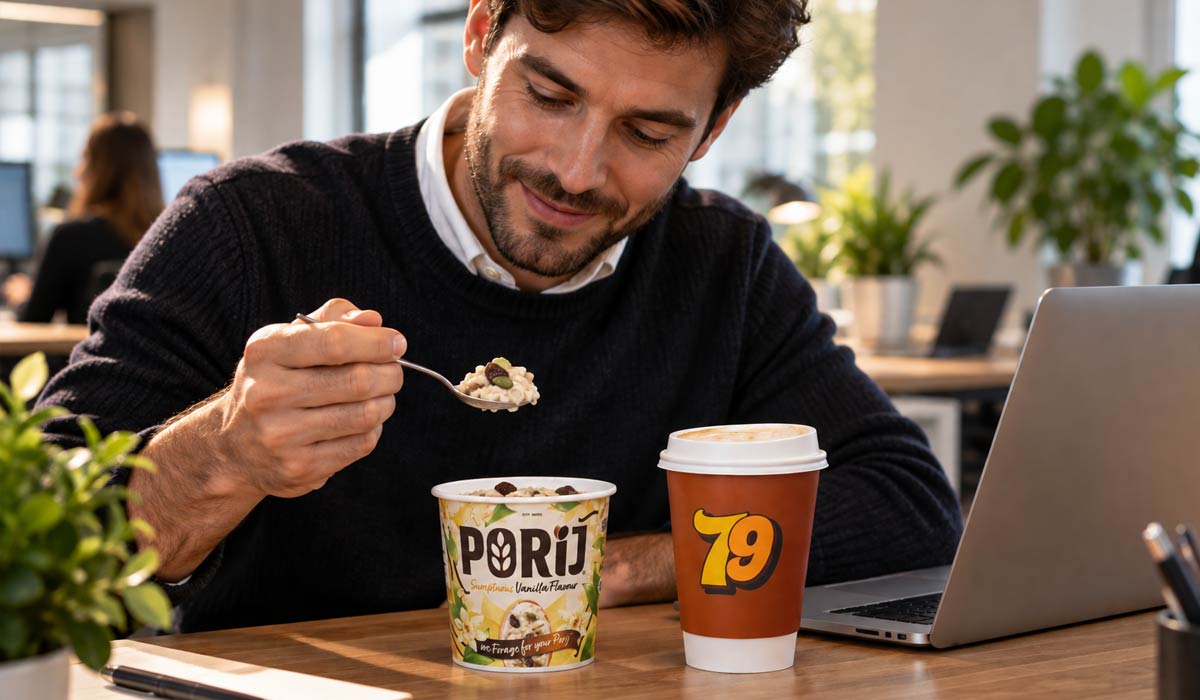 PORiJ porridge and Bakery79 coffee for breakfast at work